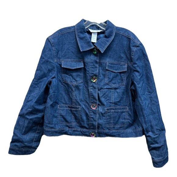 Napa Valley denim retro jacket SIZE LARGE - Picture 1 of 3